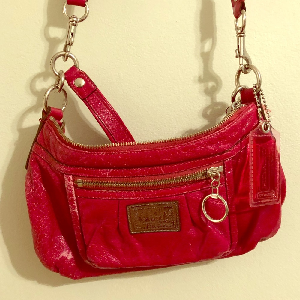 COACH pink leather purse